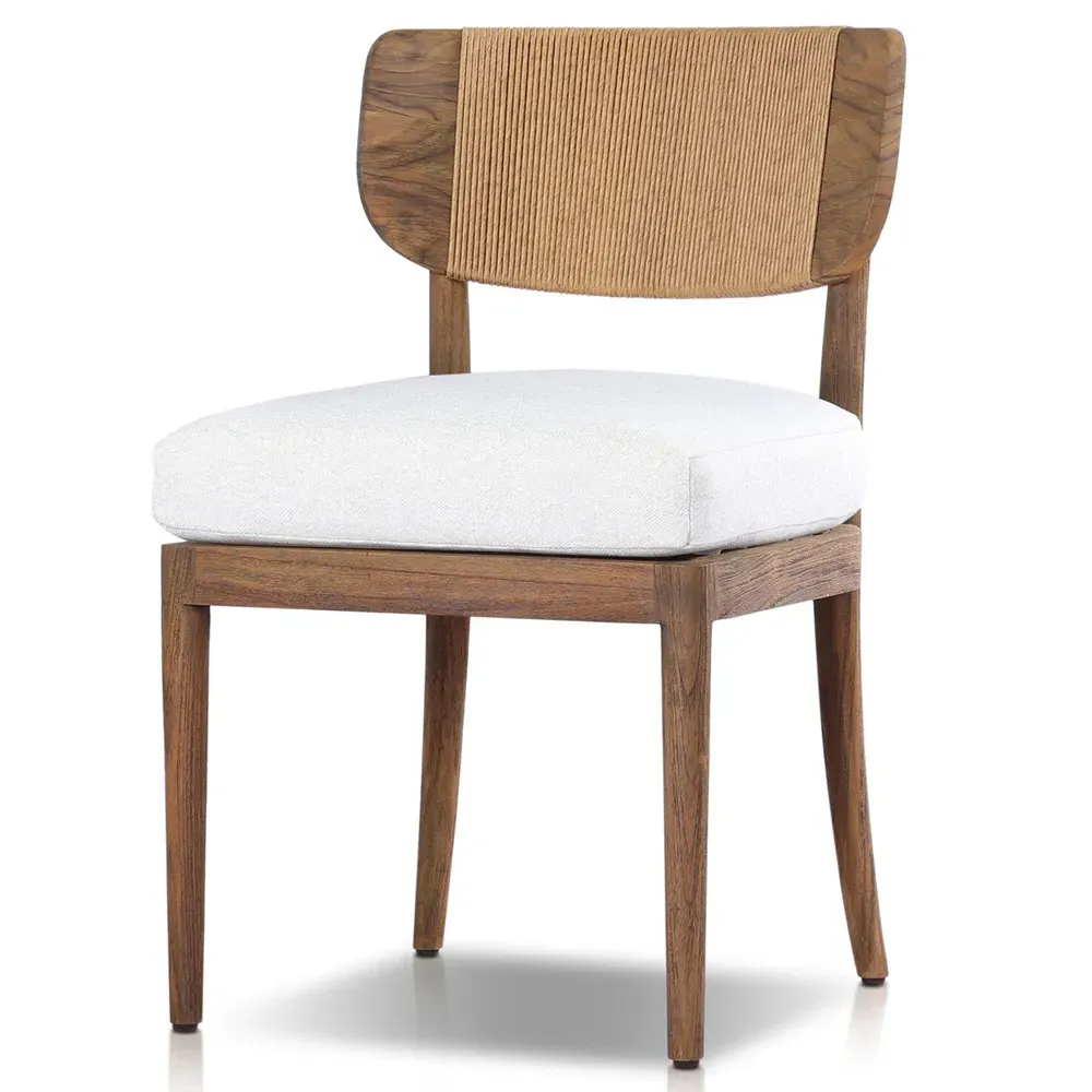 Sarma Alessi Outdoor Dining Chair - White, Teak