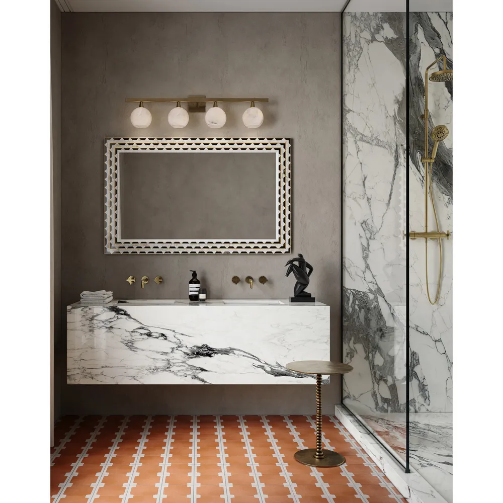 Saron Round Side Table - Antique Brass, Aluminum