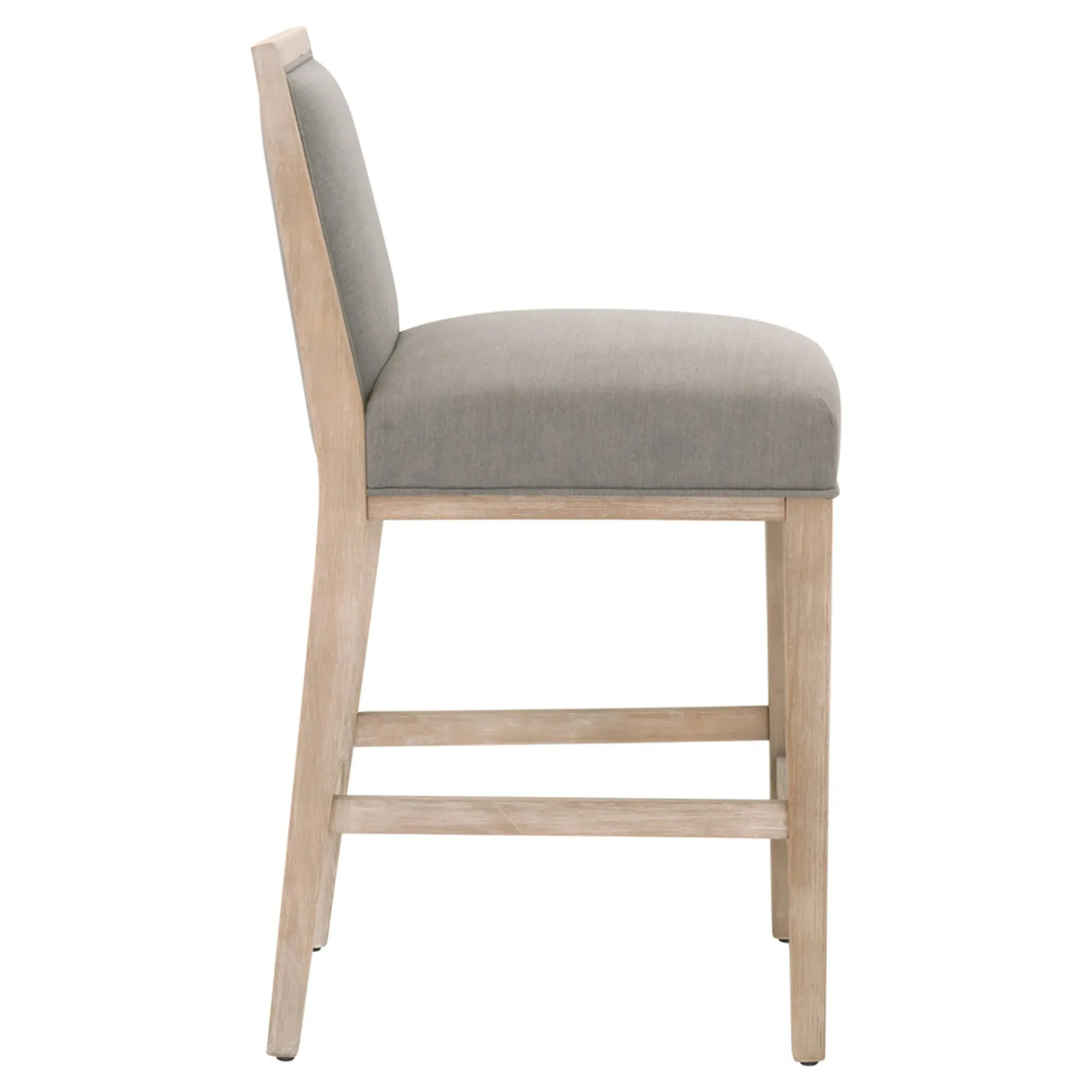 Sasha Counter Stool Set of 2 - Grey, Rubberwood