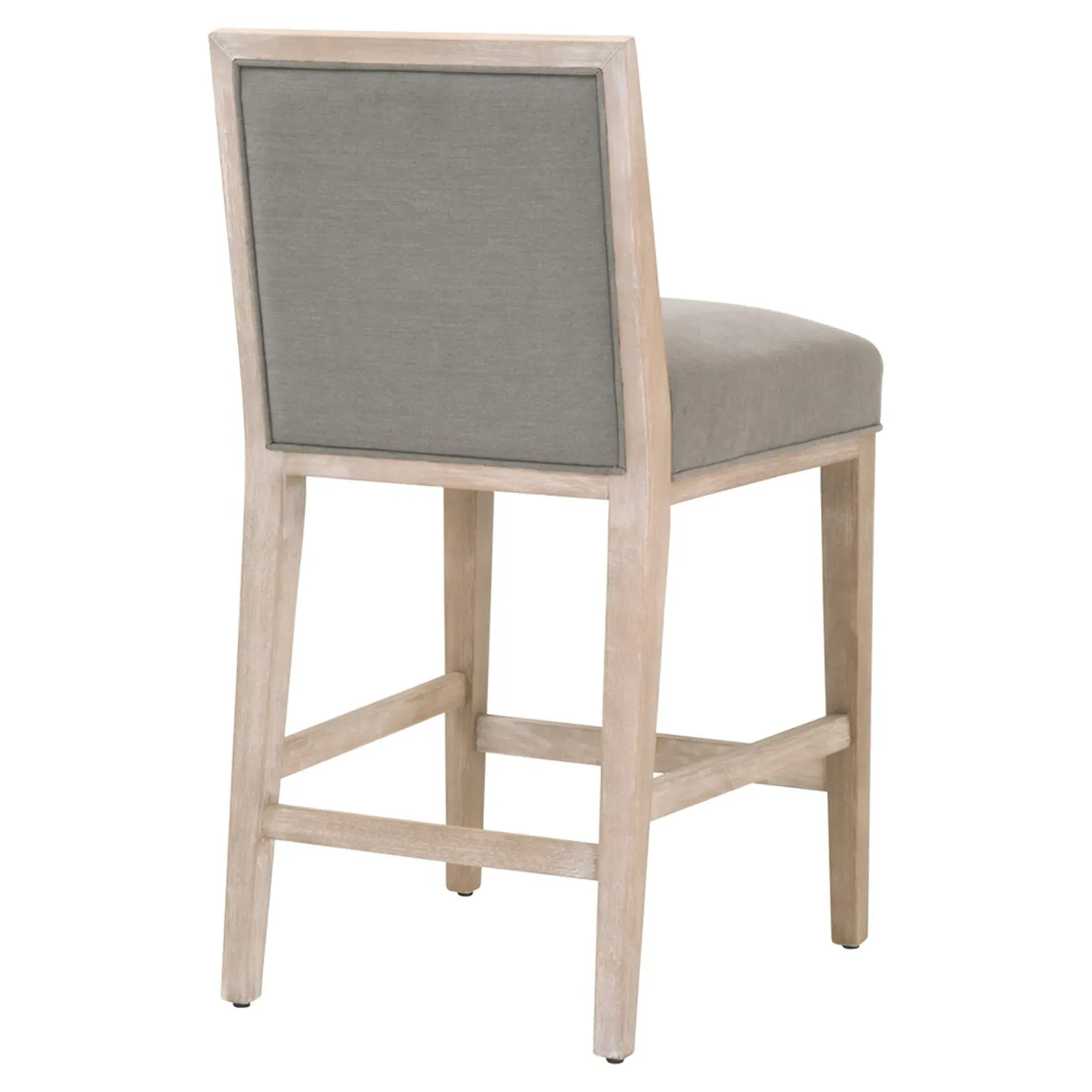 Sasha Counter Stool Set of 2 - Grey, Rubberwood