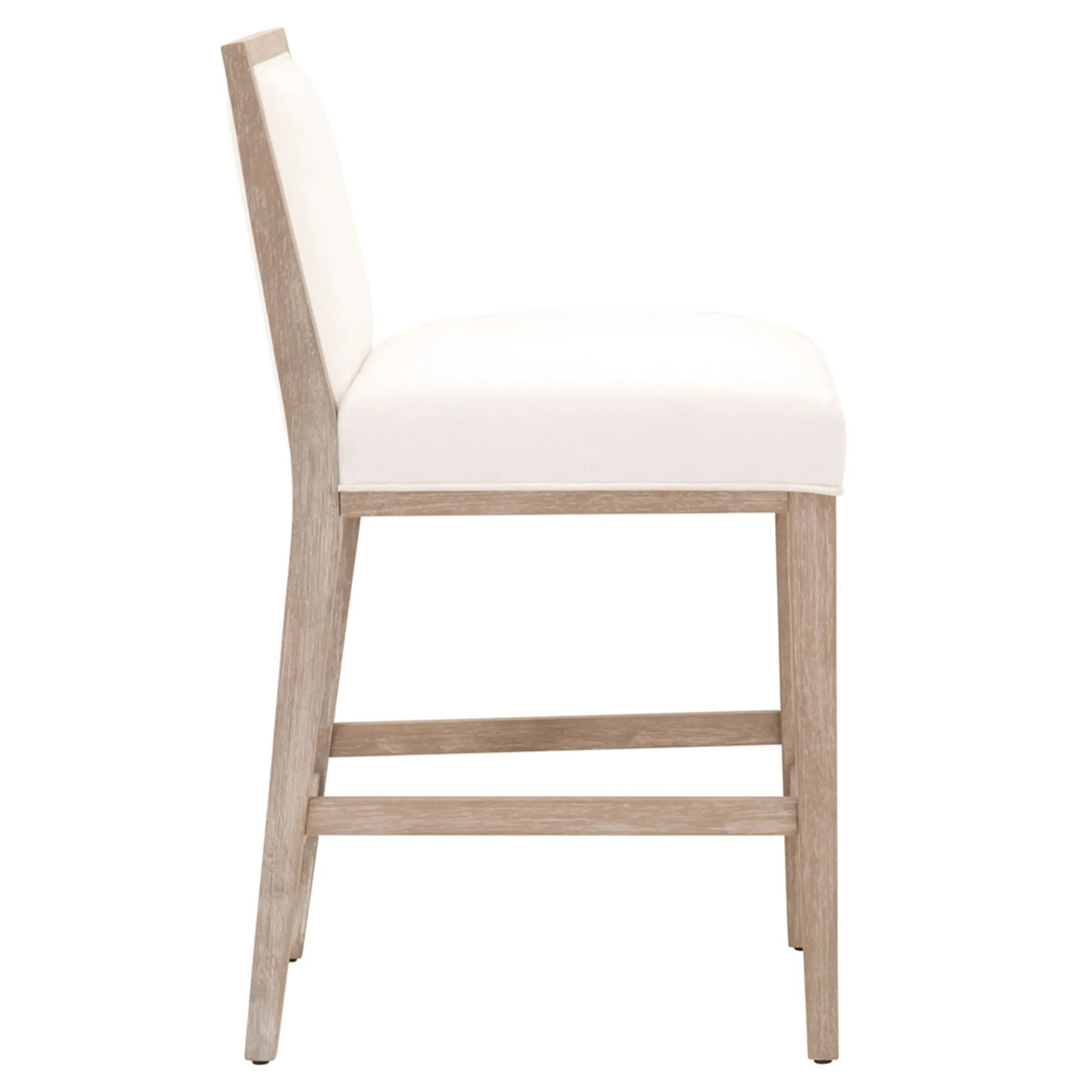 Sasha Counter Stool Set of 2 - White, Rubberwood