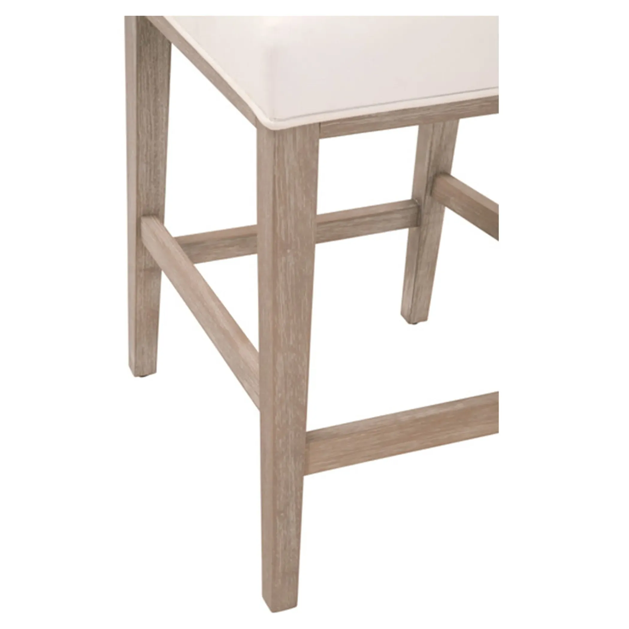Sasha Counter Stool Set of 2 - White, Rubberwood