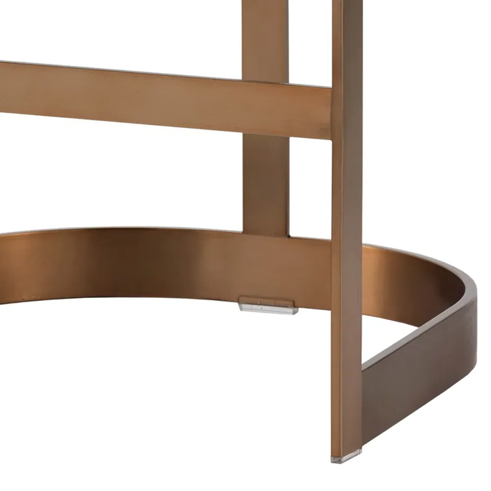 Saunders Cantina Upholstered Bar Stool - Black, Leather