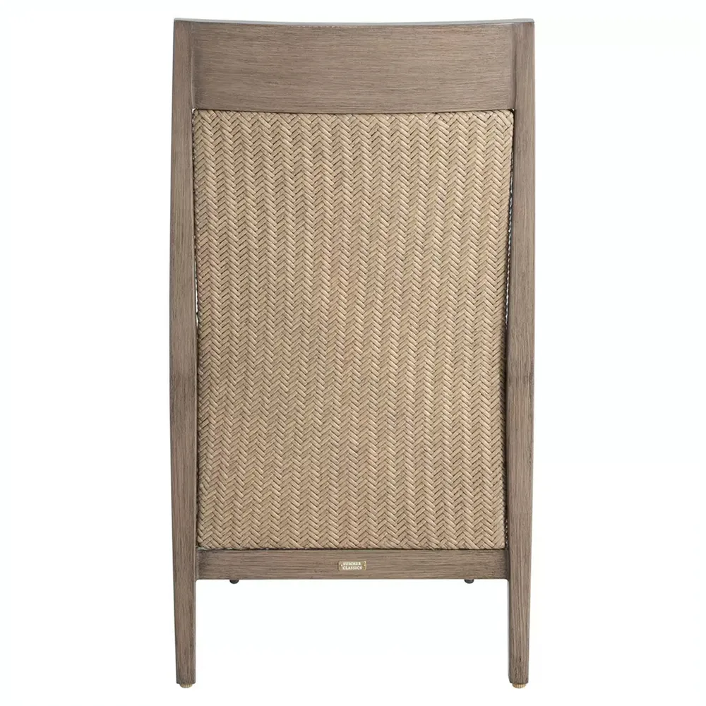 Savannah Outdoor Dining Arm Chair - White, Aluminum