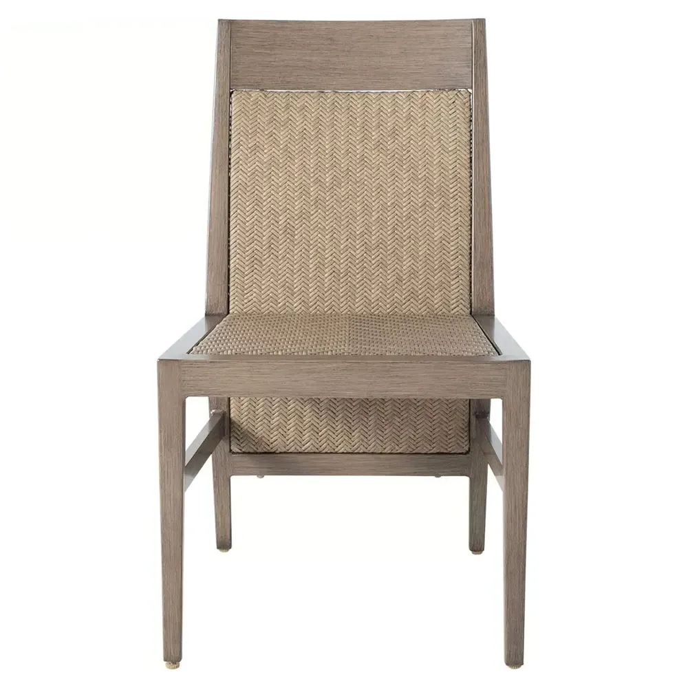 Savannah Outdoor Dining Side Chair - White, Aluminum