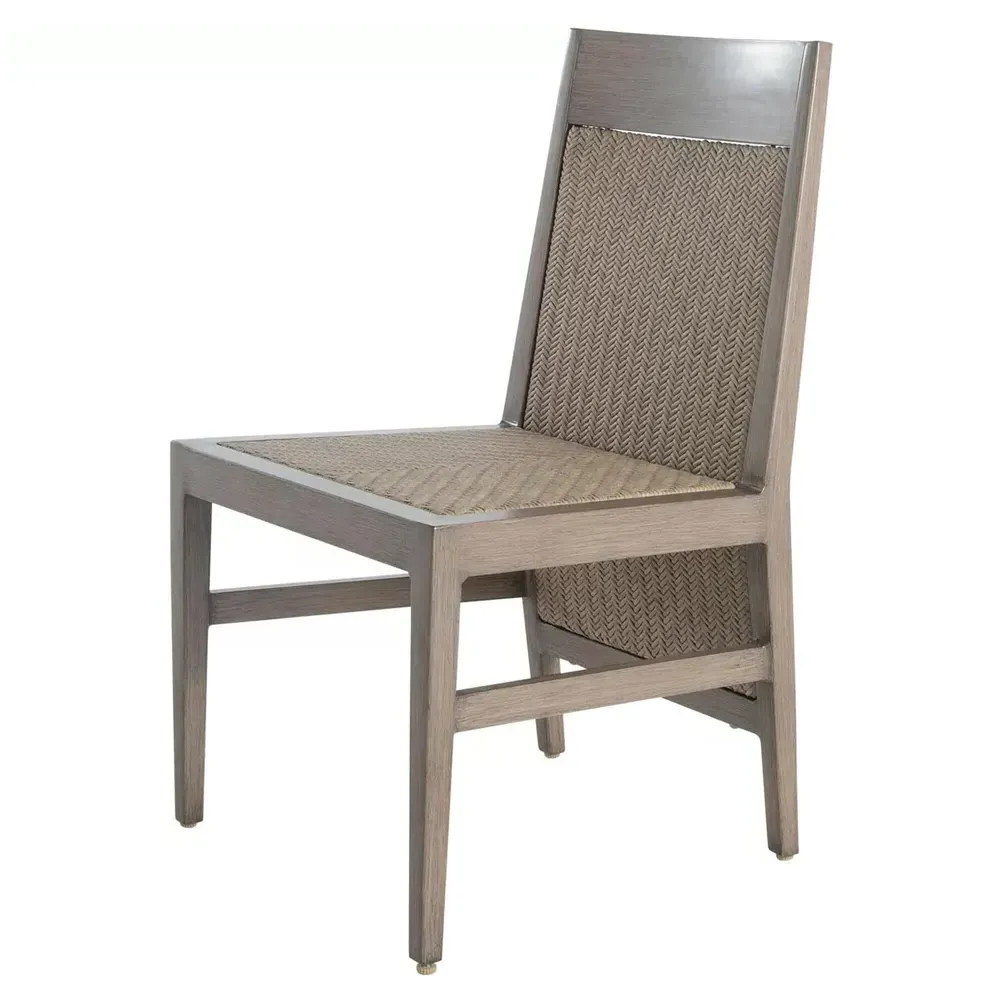Savannah Outdoor Dining Side Chair - White, Aluminum