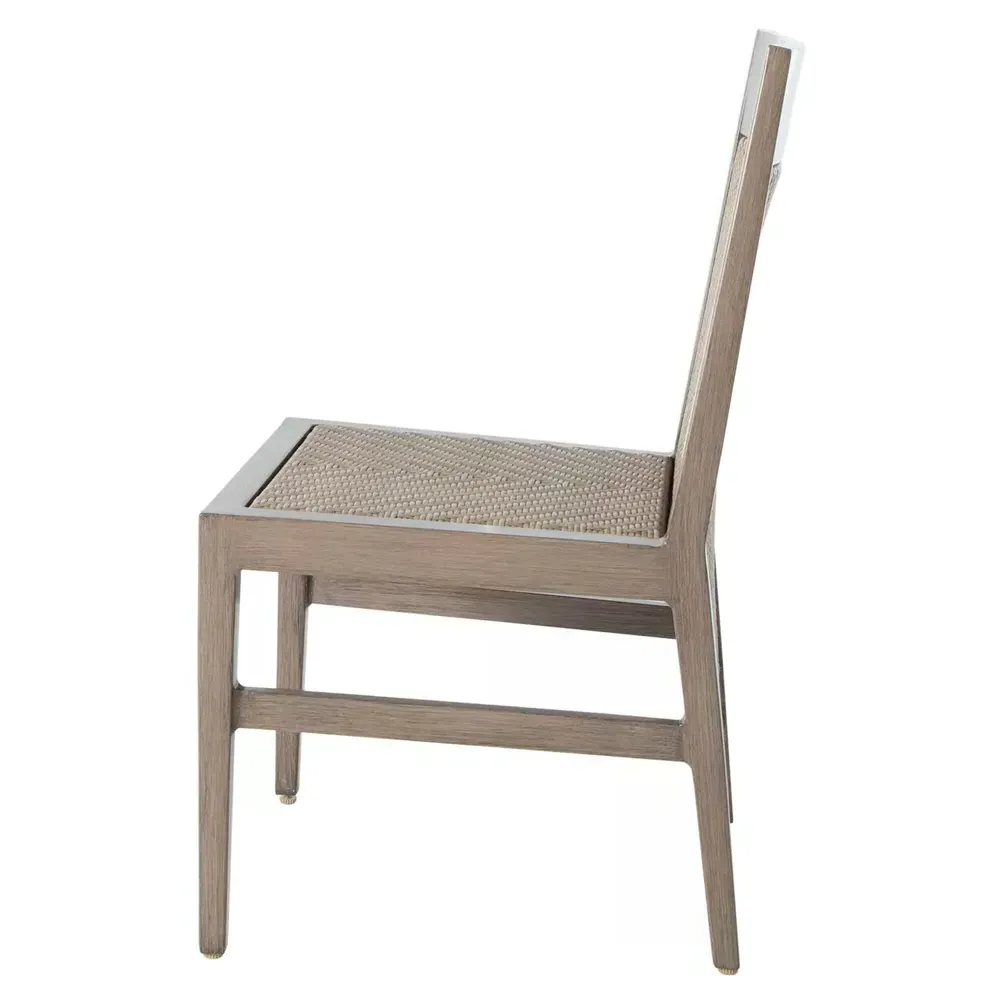 Savannah Outdoor Dining Side Chair - White, Aluminum