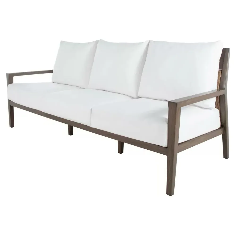 Savannah Outdoor Sofa - White, Aluminum
