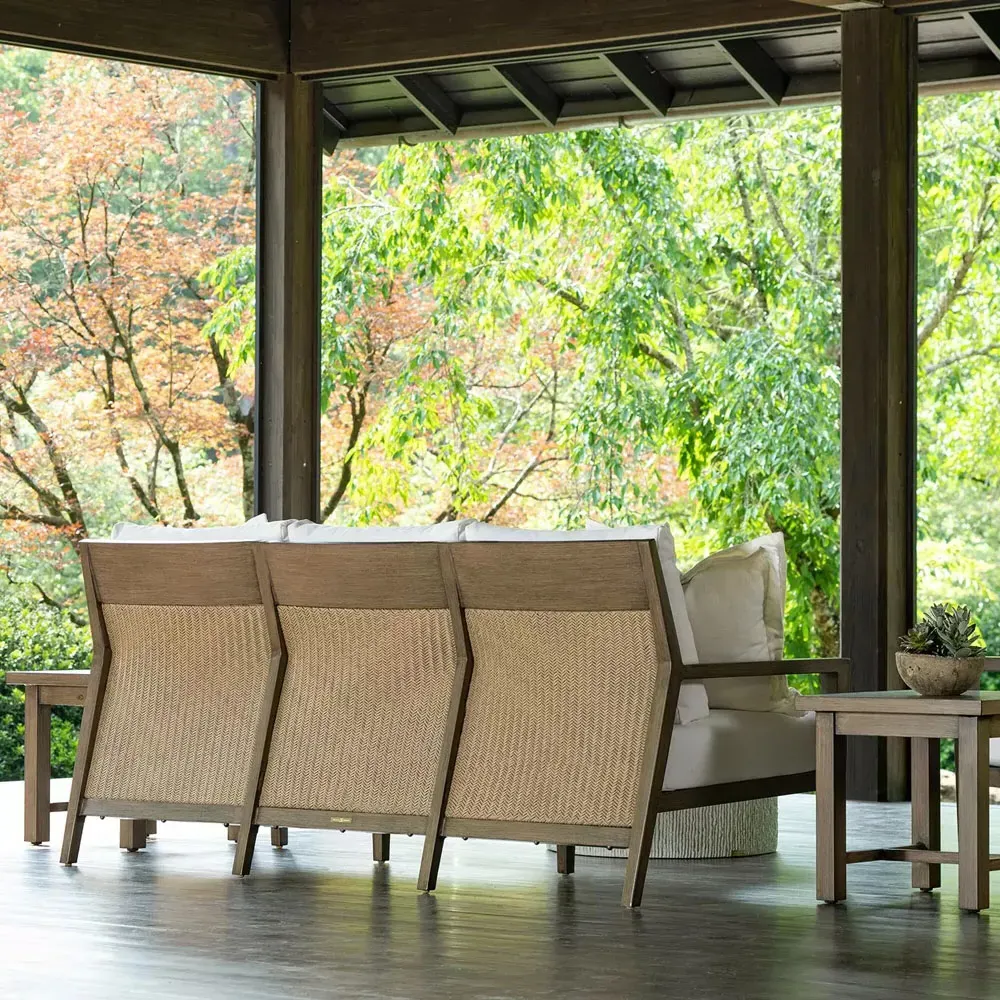 Savannah Outdoor Sofa - White, Aluminum