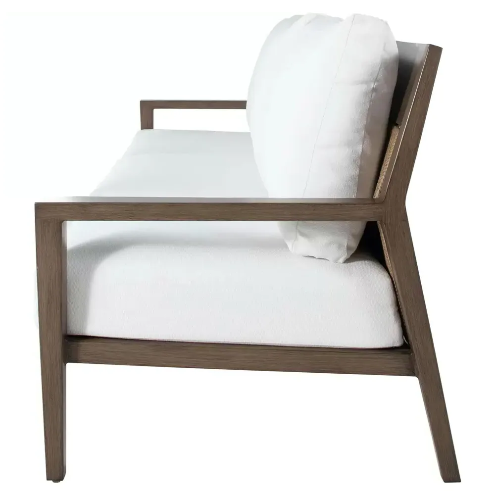 Savannah Outdoor Sofa - White, Aluminum