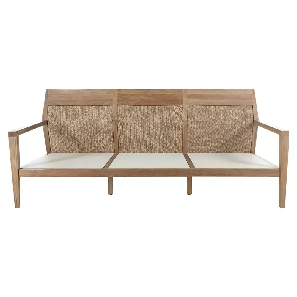 Savannah Outdoor Sofa - White, Teak