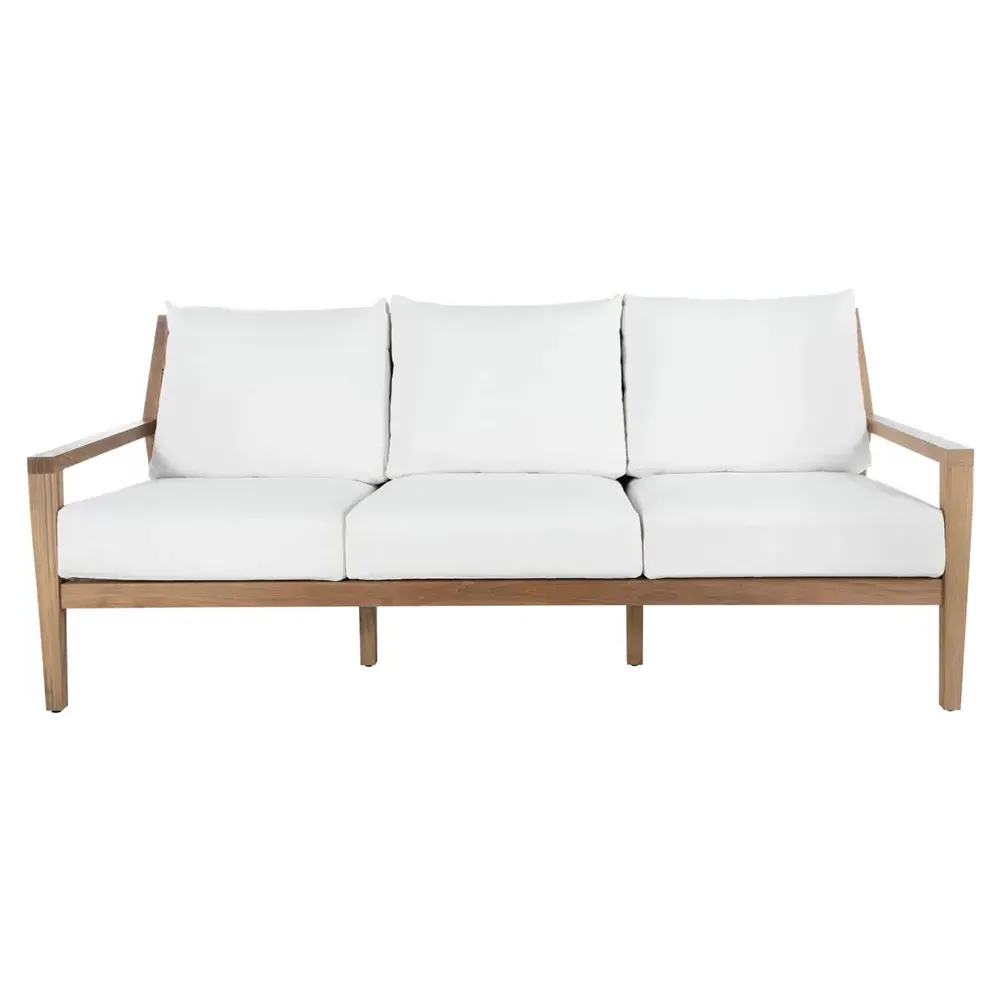 Savannah Outdoor Sofa - White, Teak