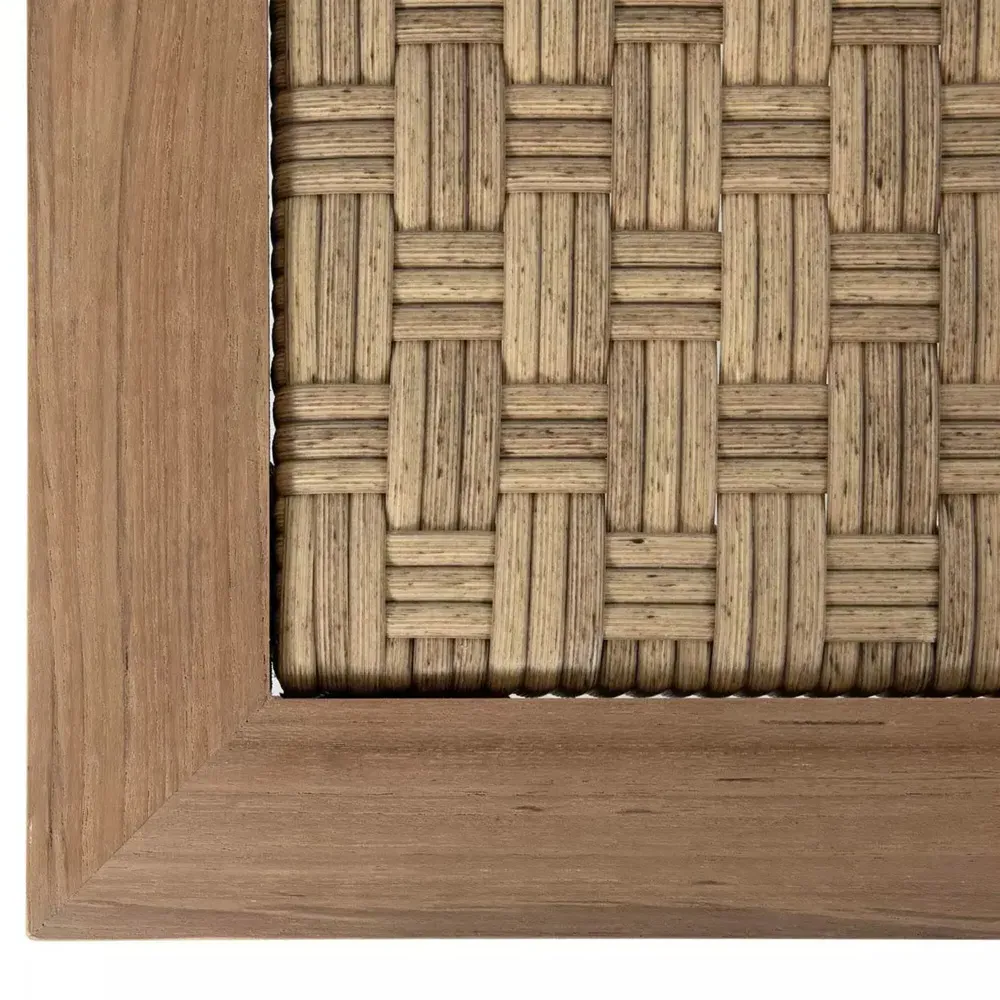 Savannah Square Outdoor End Table - Brown, Teak