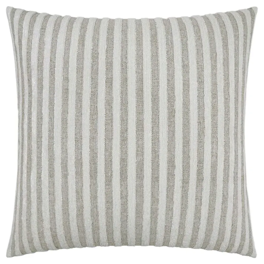 Savannah Striped Throw Pillow - White, Cotton image