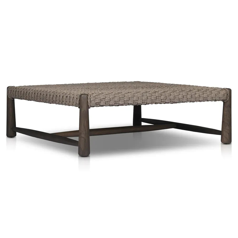 Savio Outdoor Coffee Table - Dark Textured, Teak
