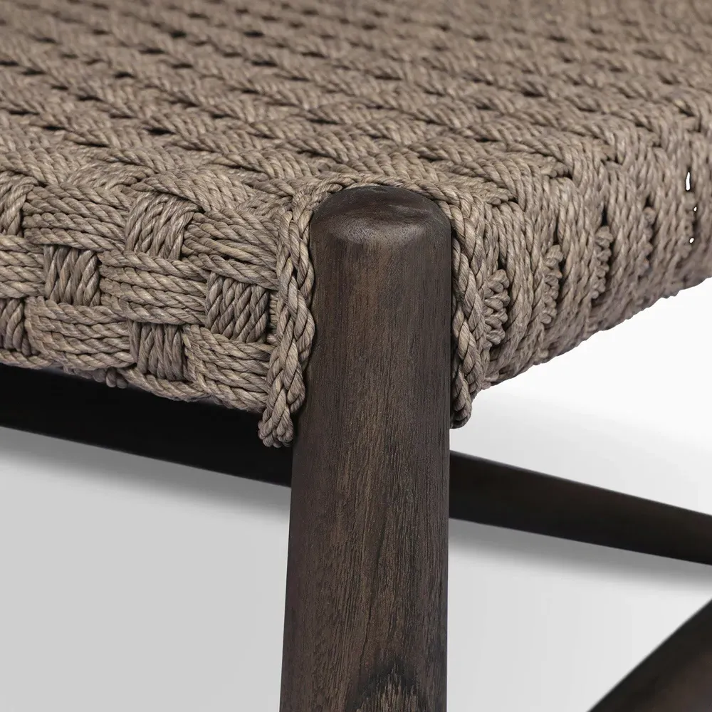 Savio Outdoor Coffee Table - Dark Textured, Teak