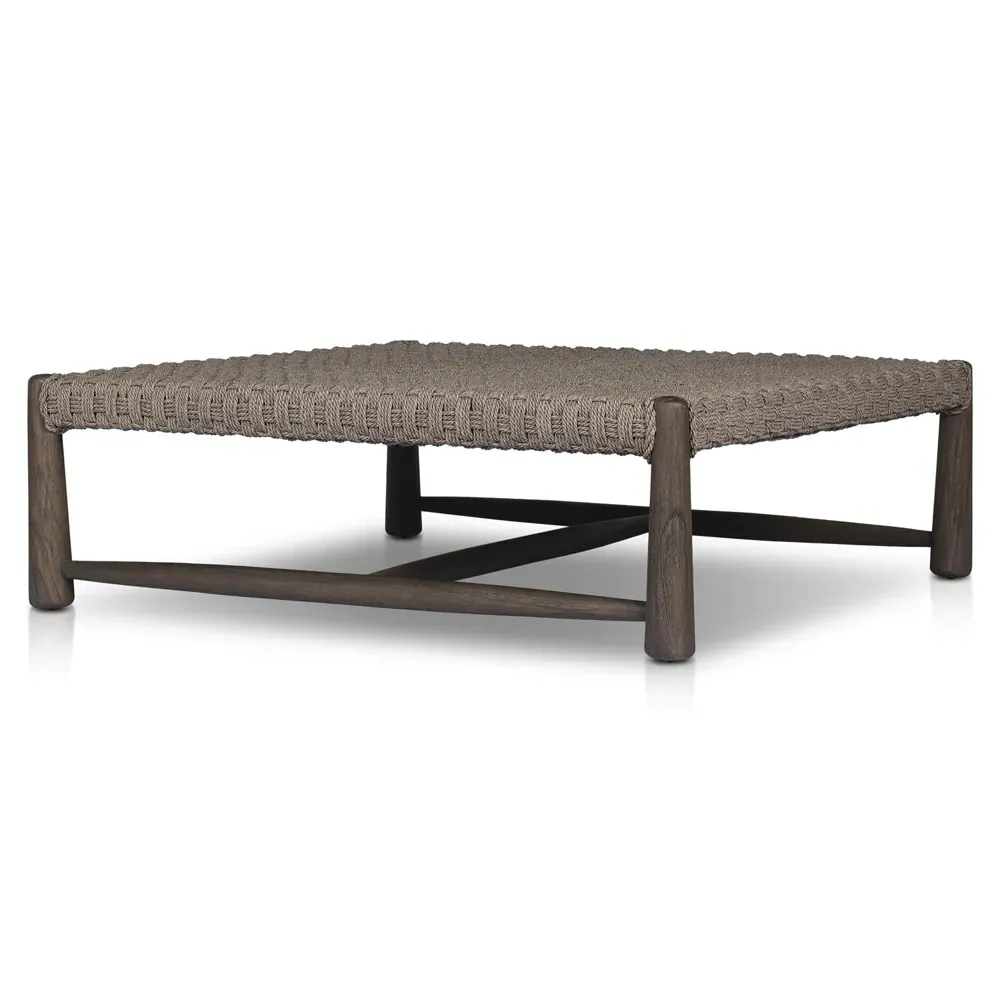 Savio Outdoor Coffee Table - Dark Textured, Teak