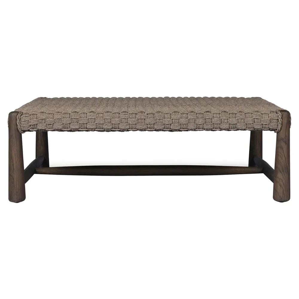 Savio Outdoor Coffee Table - Dark Textured, Teak