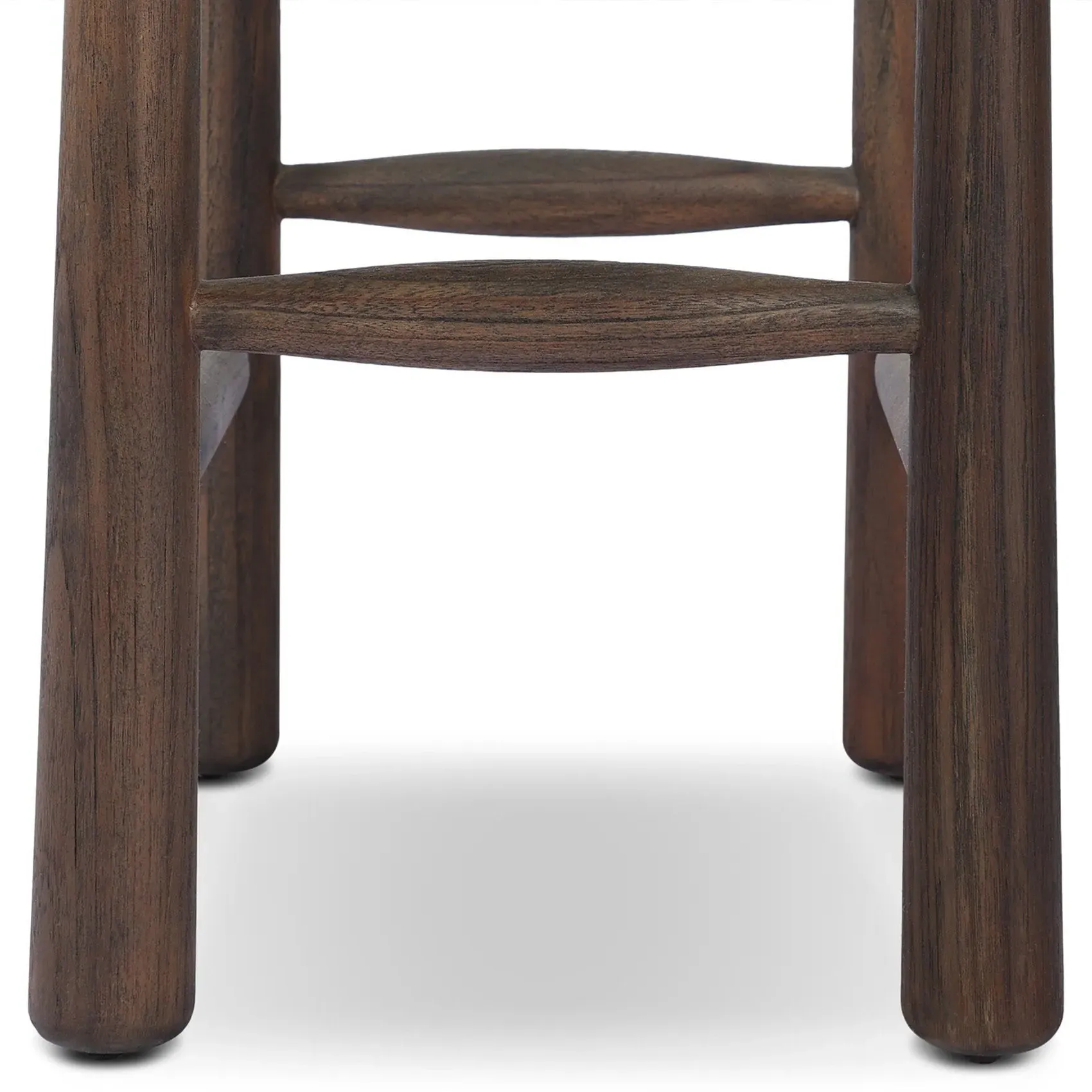 Savio Outdoor Counter Stool - Dark Textured, Teak