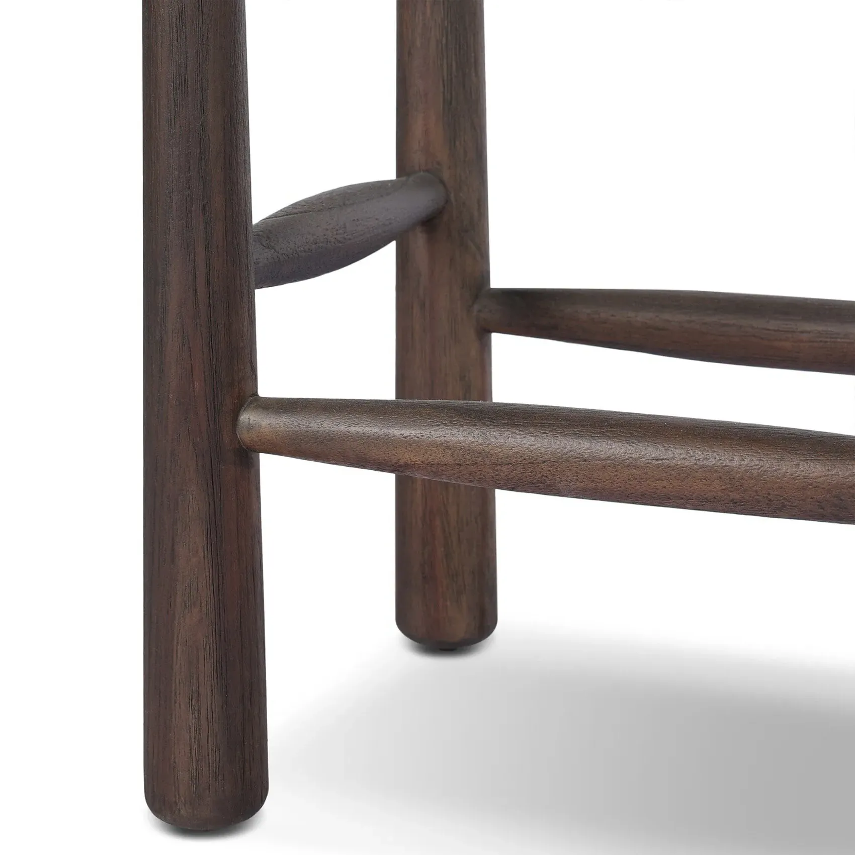 Savio Outdoor Counter Stool - White, Teak