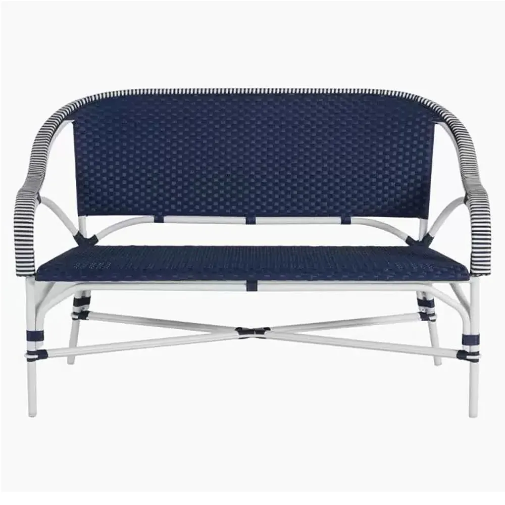 Savoy Outdoor Loveseat - Blue, Aluminum