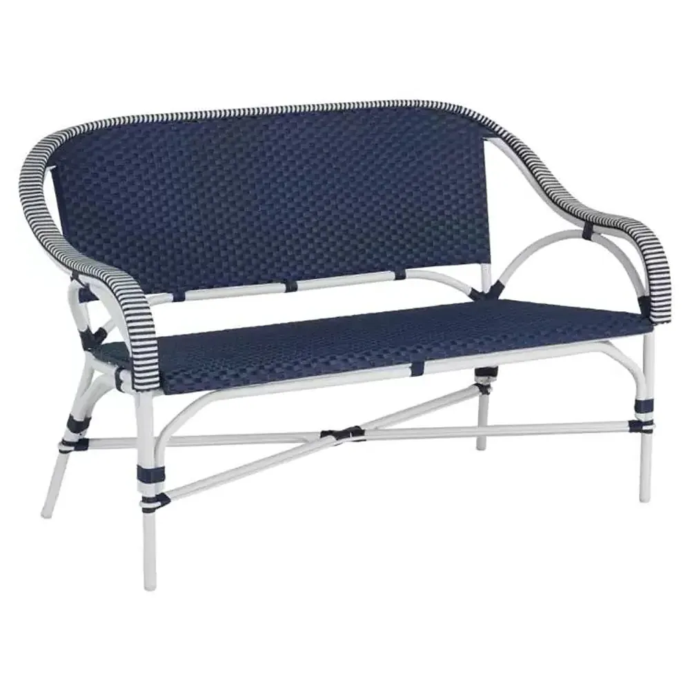Savoy Outdoor Loveseat - Blue, Aluminum