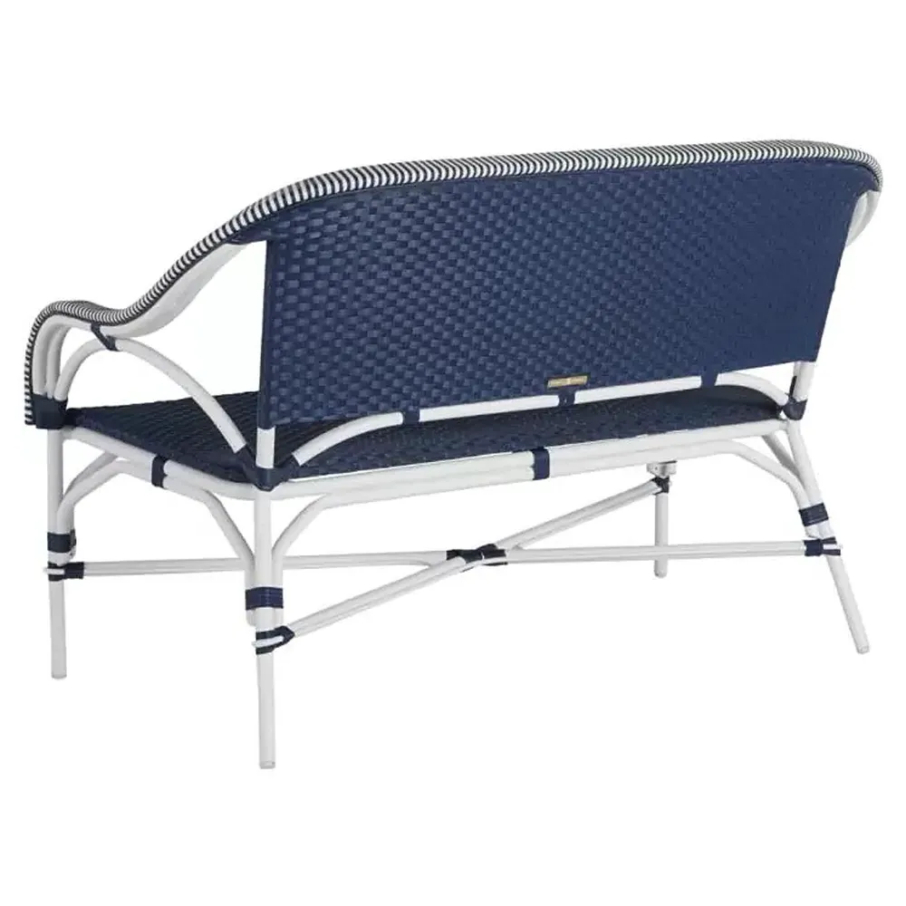 Savoy Outdoor Loveseat - Blue, Aluminum
