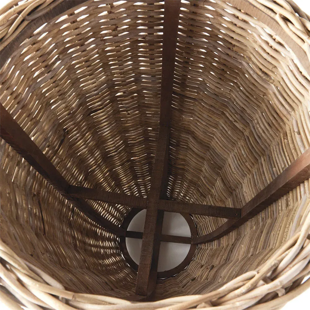 Sawyer Large Woven Planter - Grey, Rattan