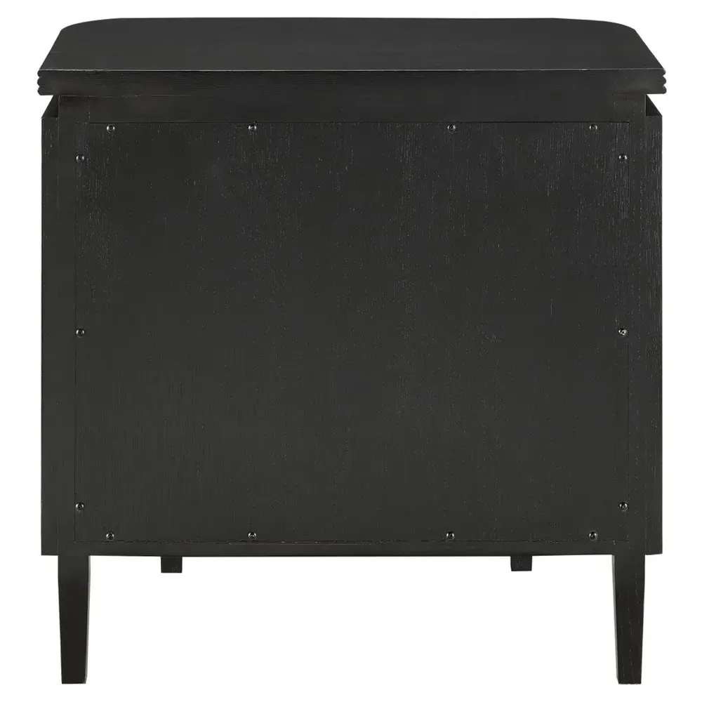 Sazana Demilune Nightstand - Black, Oak