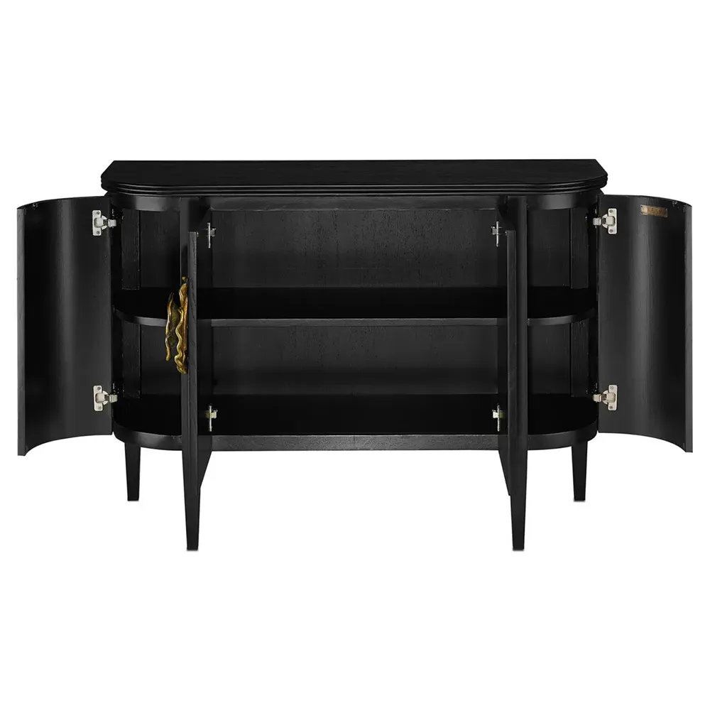 Sazana Demilune Sideboard - Black, Oak