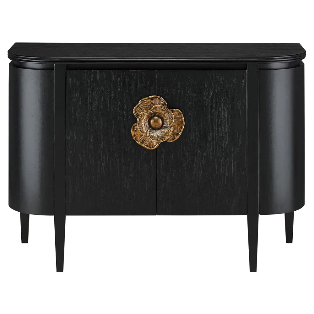 Sazana Demilune Sideboard - Black, Oak image