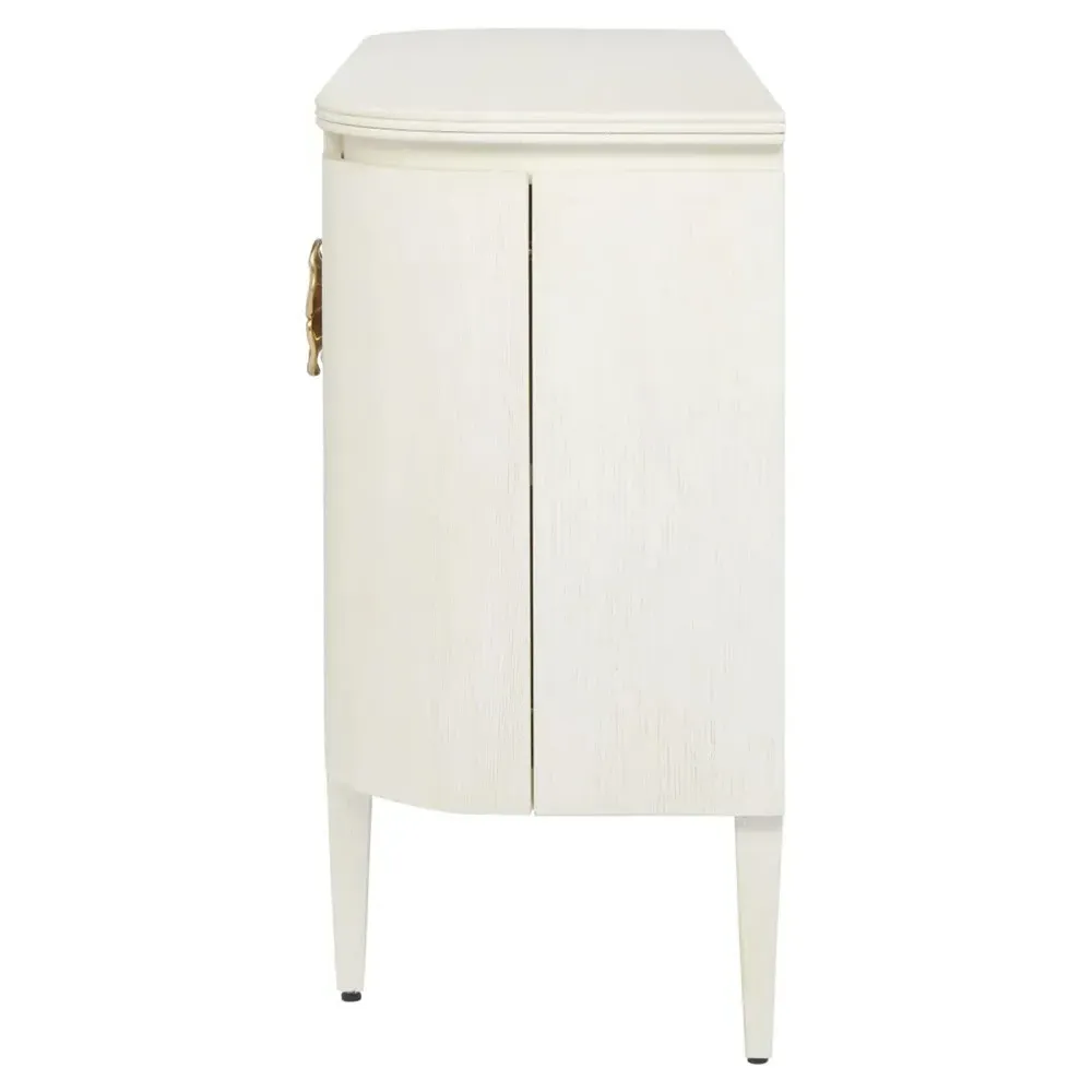 Sazana Demilune Sideboard - White, Oak