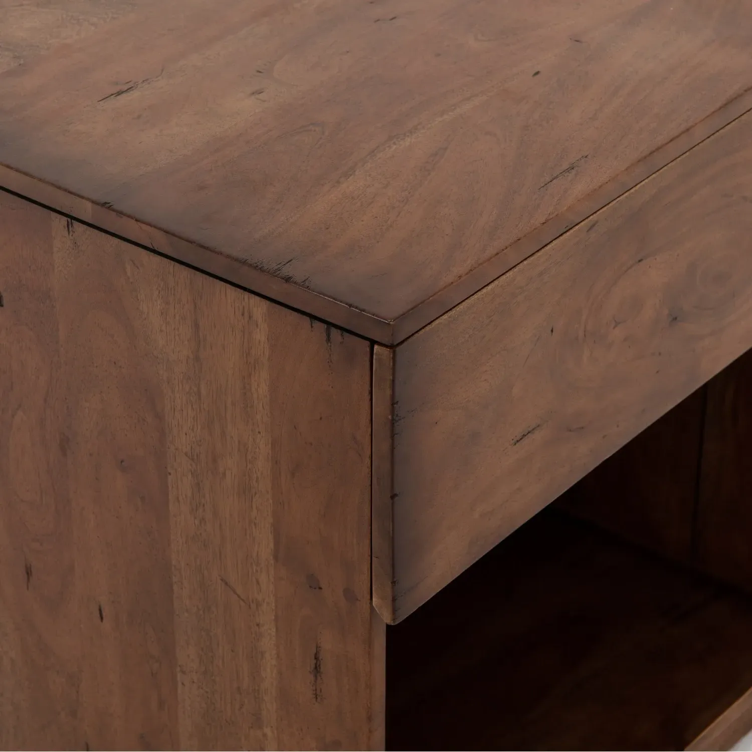 Scarlett Nightstand - Brown, Acacia Wood