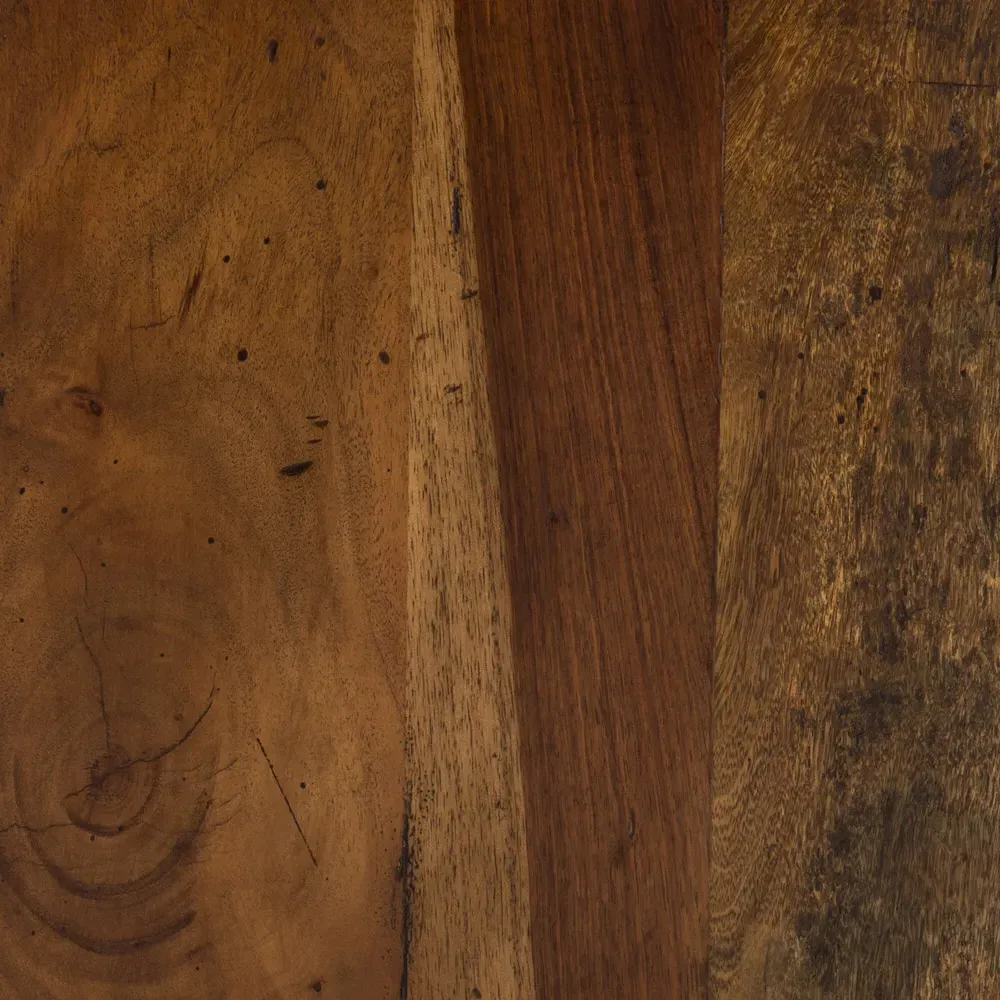 Scarlett Square End Table - Brown, Reclaimed Wood