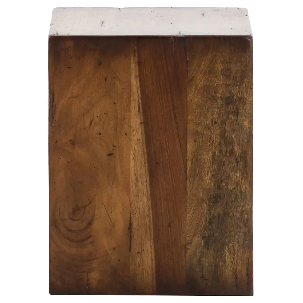 Scarlett Square End Table - Brown, Reclaimed Wood image