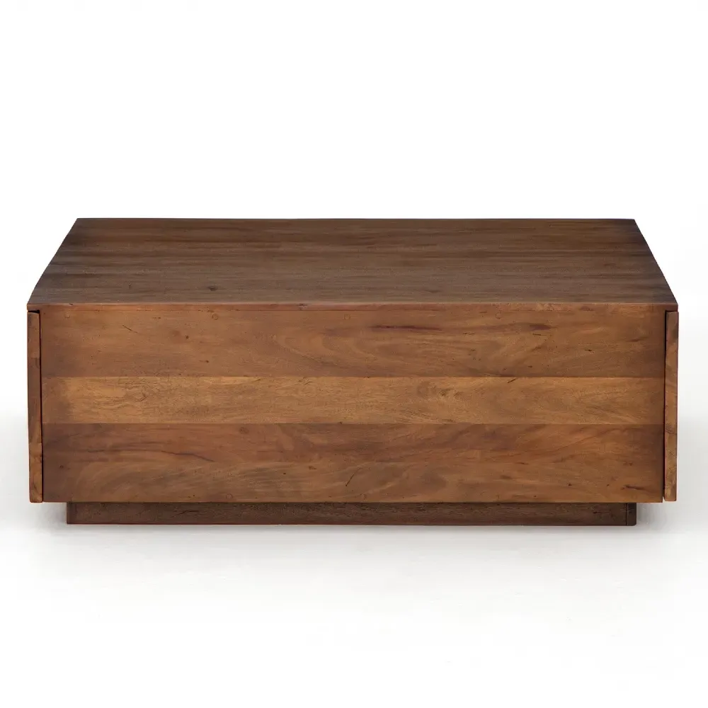 Scarlett Square Storage Coffee Table - Brown, Reclaimed Wood