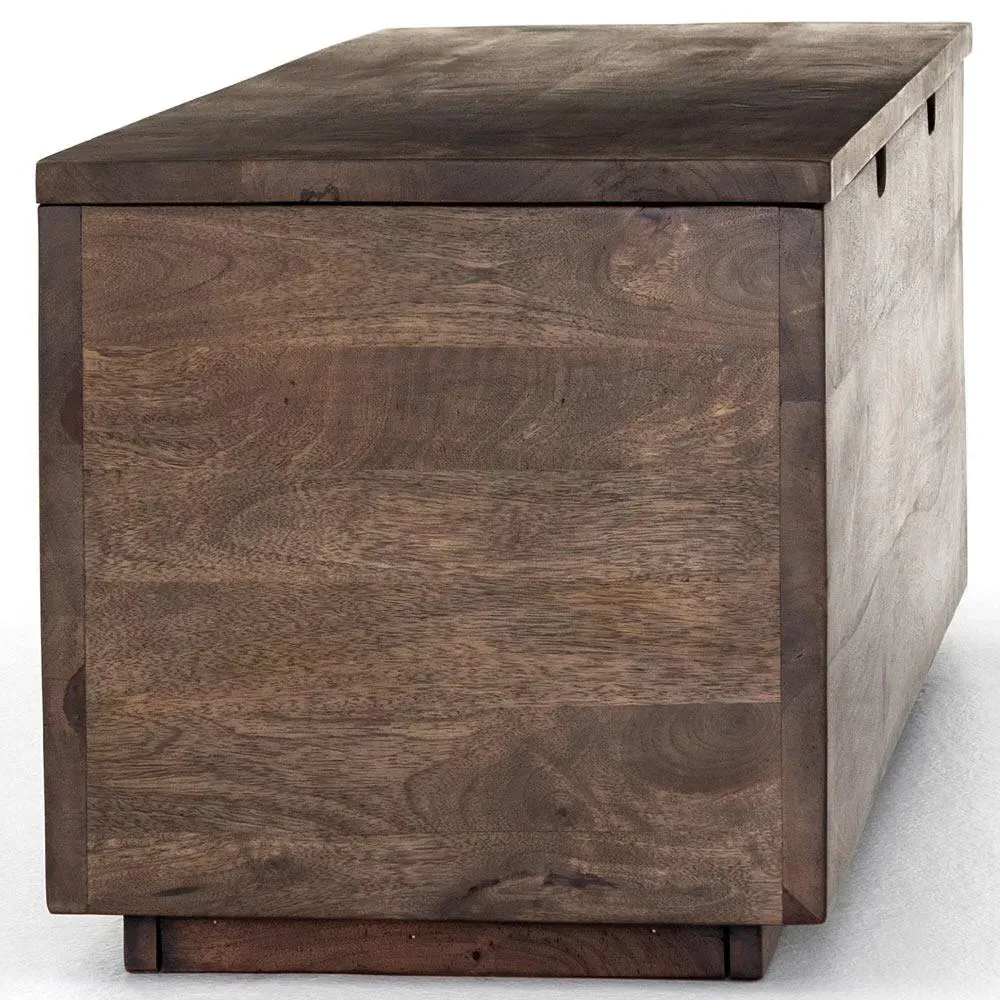Scarlett Storage Trunk with Seating - Aged Brown, Mango Wood
