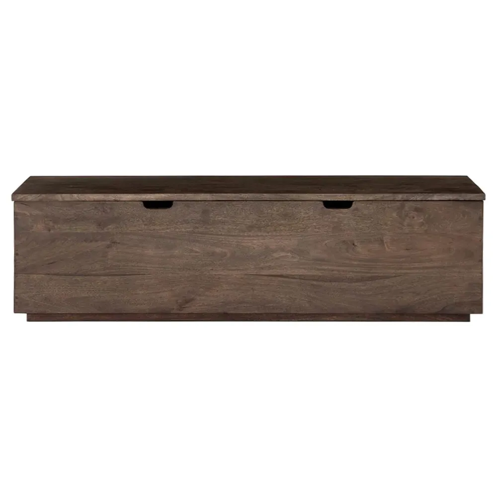 Scarlett Storage Trunk with Seating - Aged Brown, Mango Wood image
