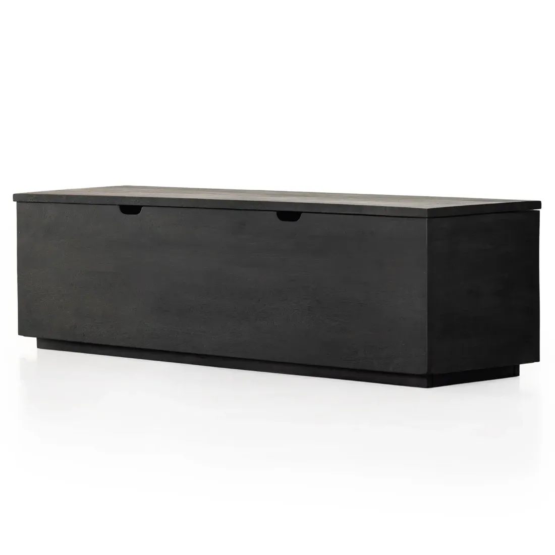 Scarlett Storage Trunk with Seating - Black, Mango Wood
