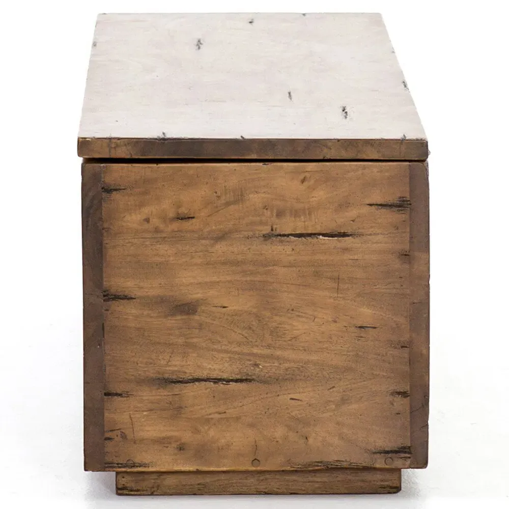 Scarlett Storage Trunk with Seating - Natural Brown, Reclaimed Wood