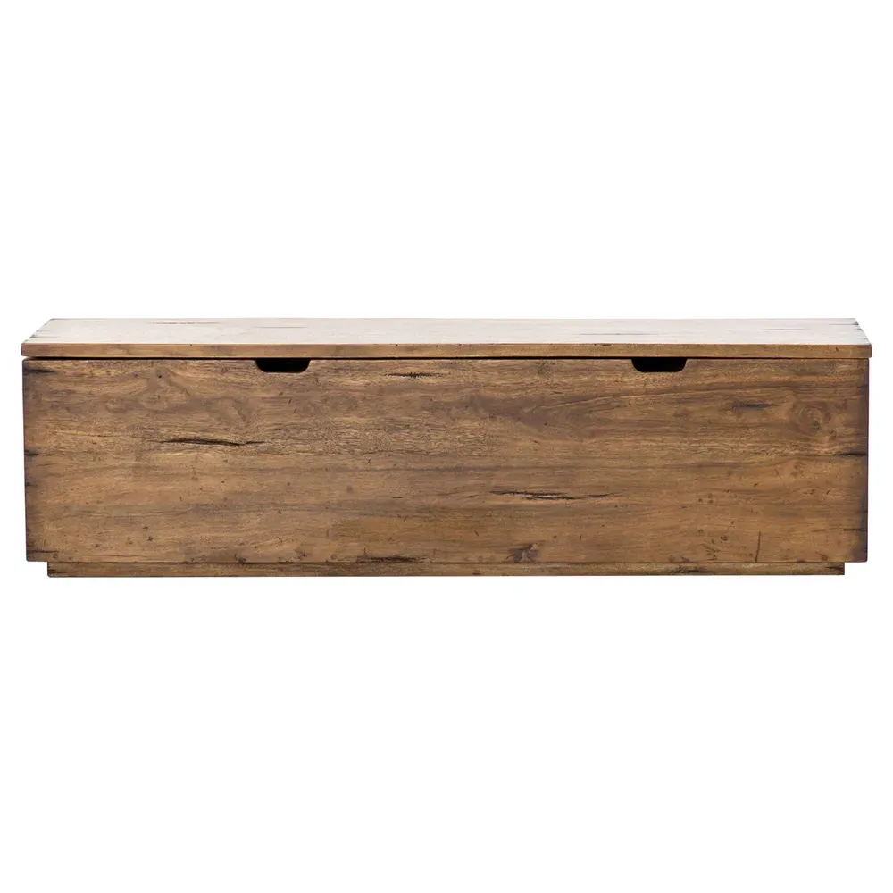 Scarlett Storage Trunk with Seating - Natural Brown, Reclaimed Wood image