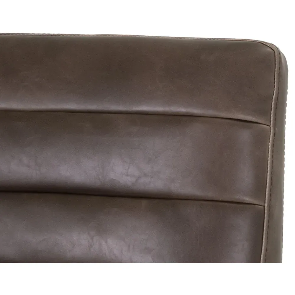 Schwartz Counter Stool - Havana Dark Brown, Faux Leather