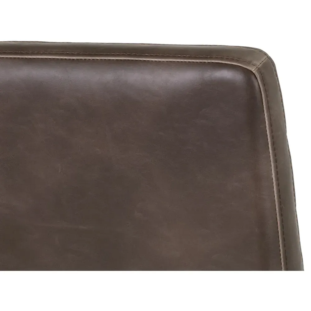 Schwartz Counter Stool - Havana Dark Brown, Faux Leather