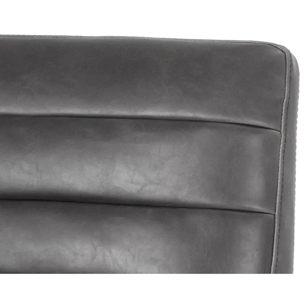 Schwartz Counter Stool - Overcast Grey, Faux Leather