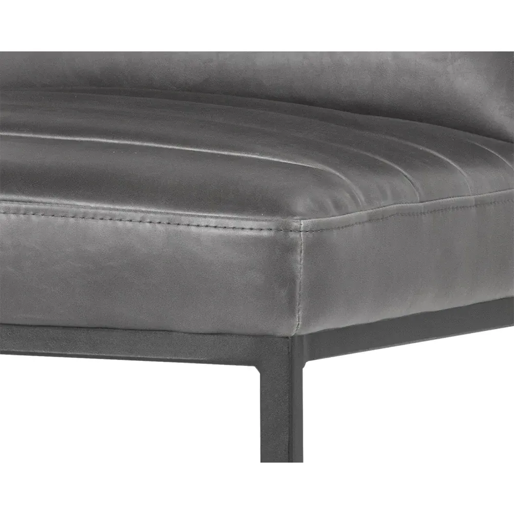 Schwartz Counter Stool - Overcast Grey, Faux Leather