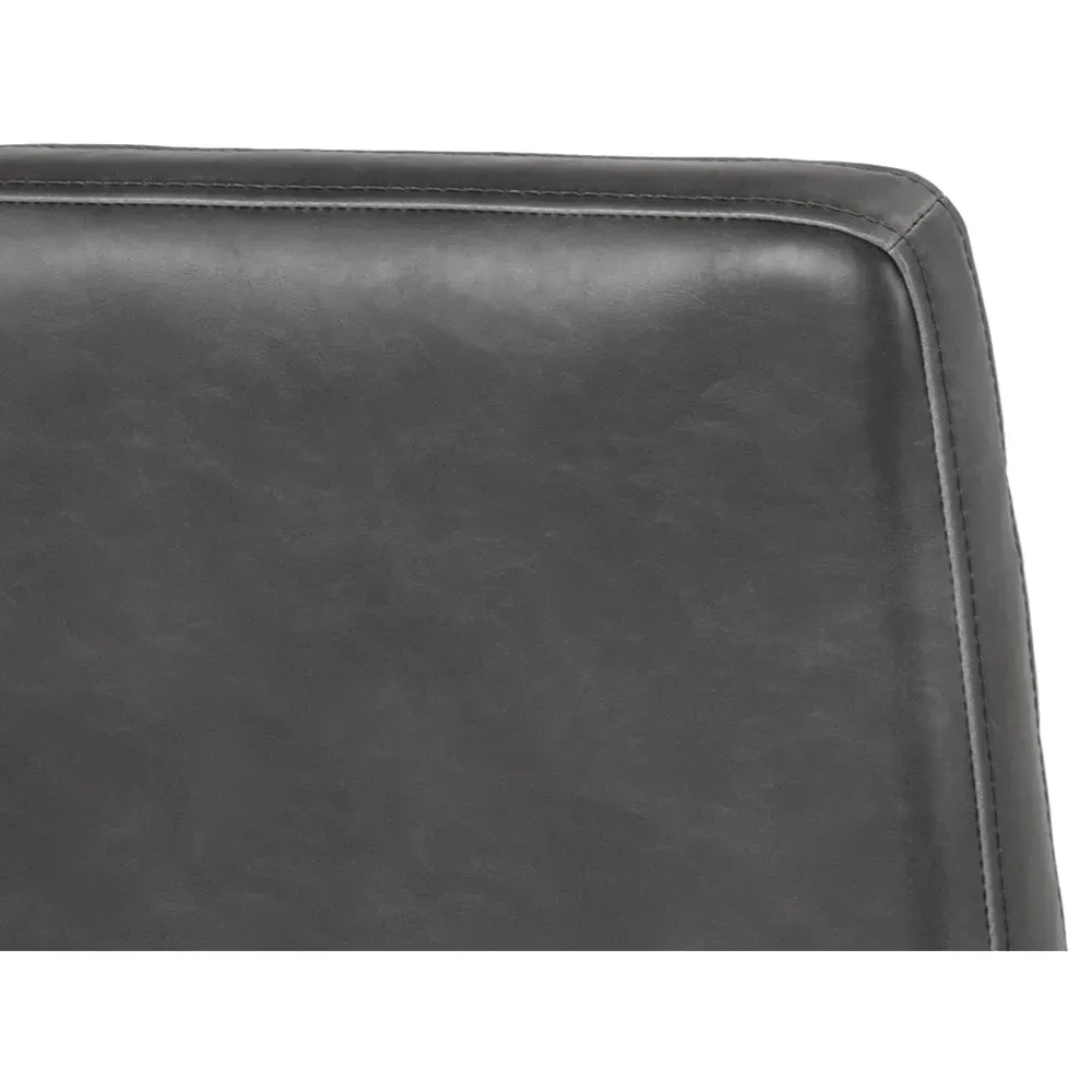 Schwartz Counter Stool - Overcast Grey, Faux Leather