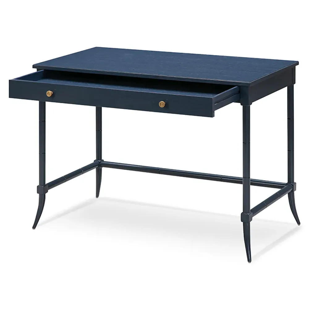 Sconset Writing Desk - Navy Blue, Oak