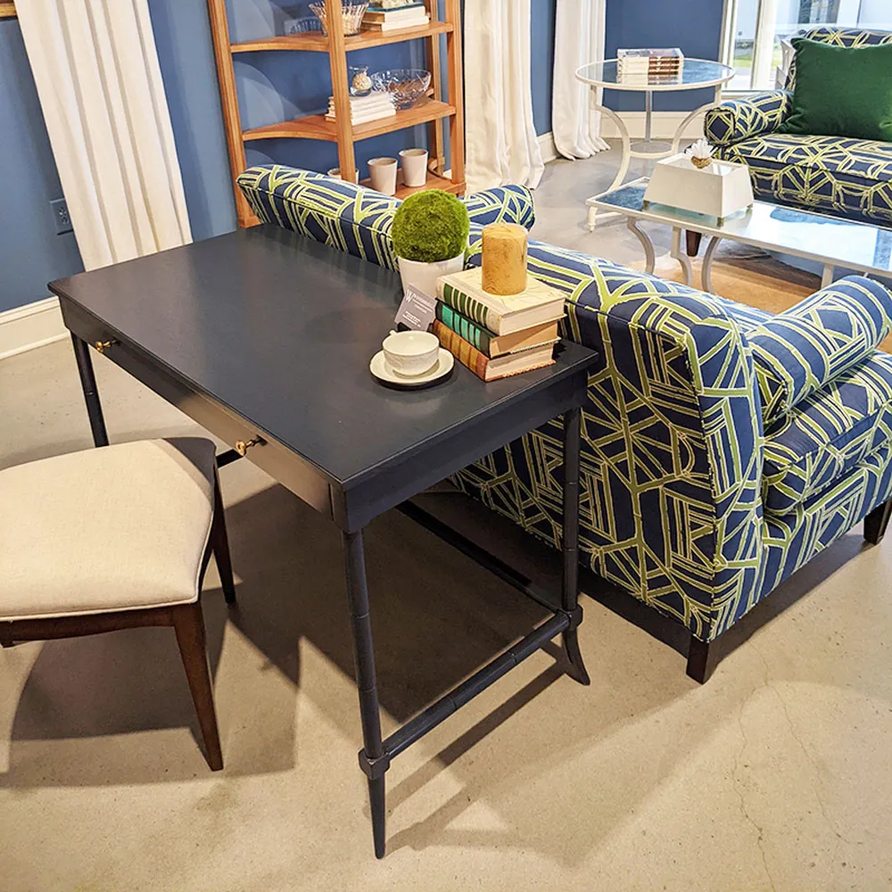 Sconset Writing Desk - Navy Blue, Oak