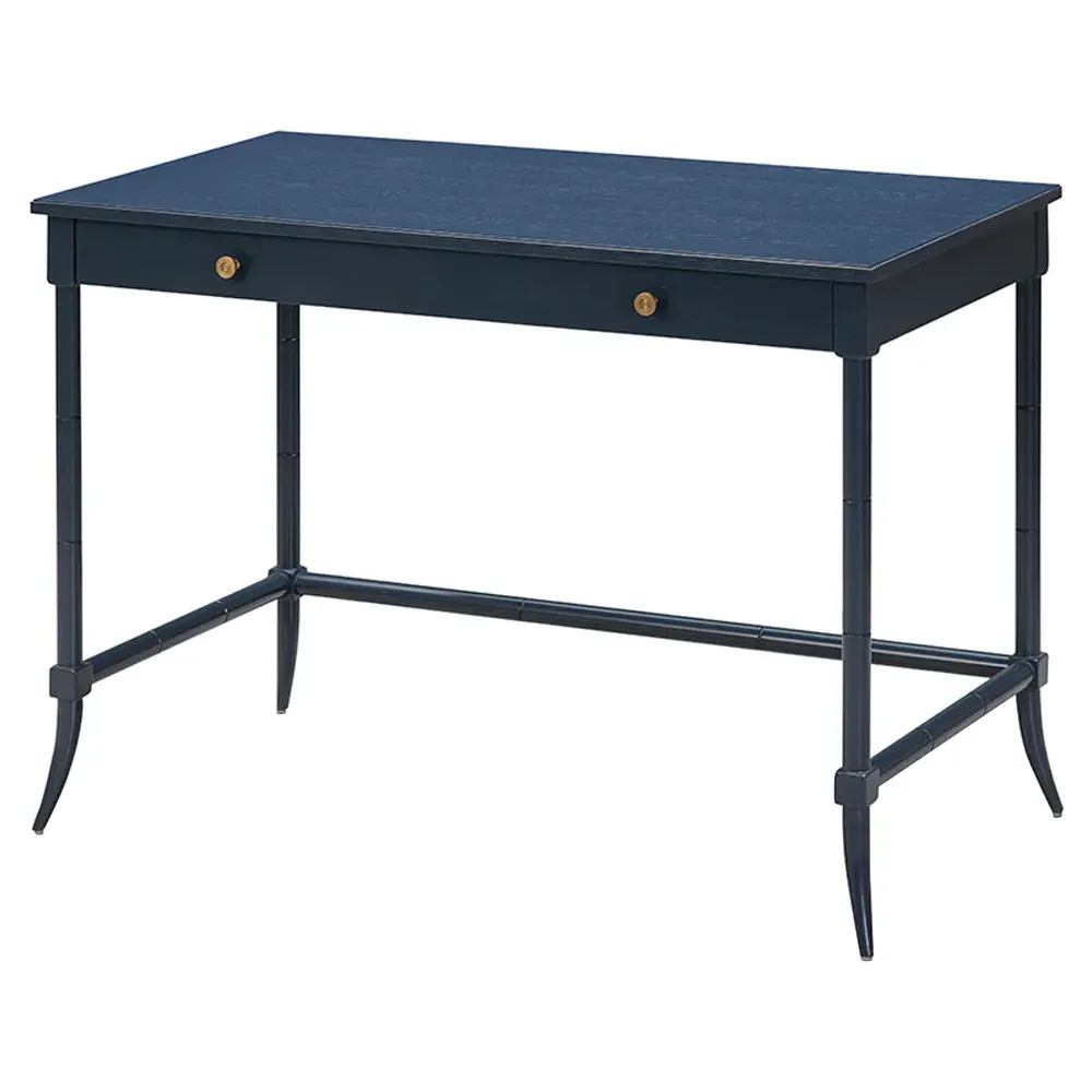 Sconset Writing Desk - Navy Blue, Oak image