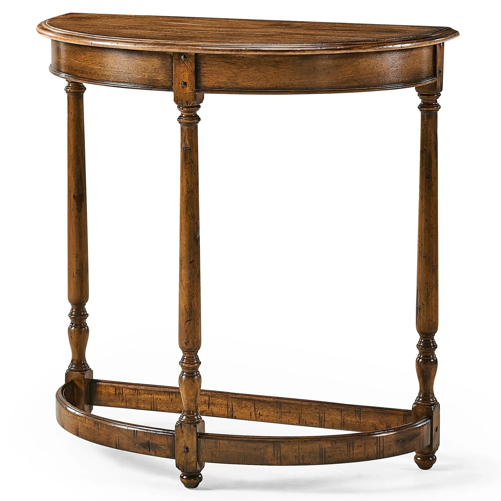 Scott Demilune Console Table - Brown, Acacia